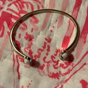 Elton Gold Cuff Bracelet in Ivory Mother-of-Pearl